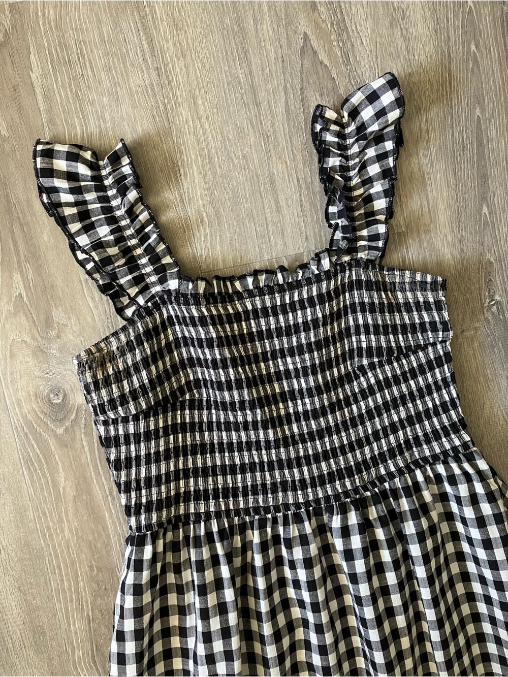 Black Gingham Midi Dress - Picture 2 of 5